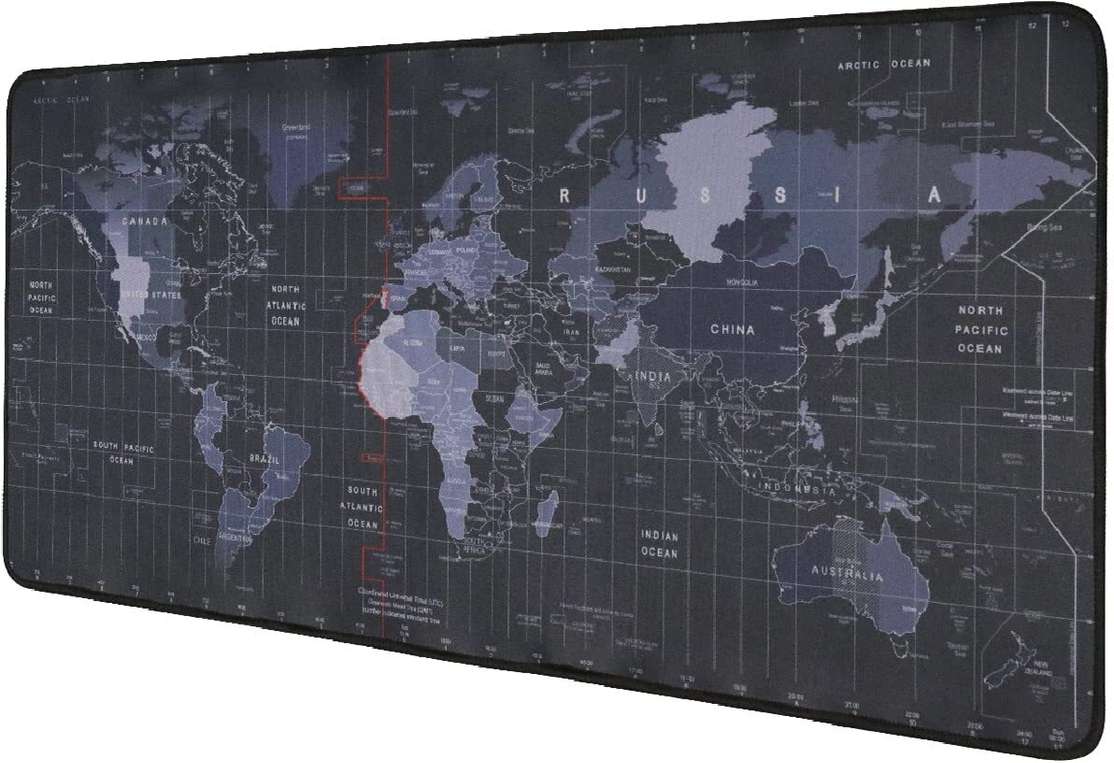TULOSTA Large Extended World Map Mouse Pad,Non-Slip Rubber Base,Gaming ...