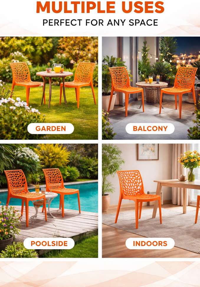 Shopsy SRI GAYATHRI POLYMERS Premium Web Design Plastic Chair - Image 6