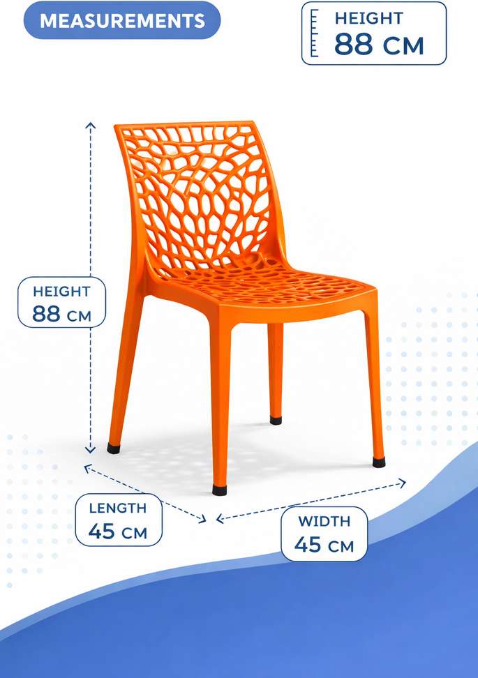 Shopsy SRI GAYATHRI POLYMERS Premium Web Design Plastic Chair - Image 3