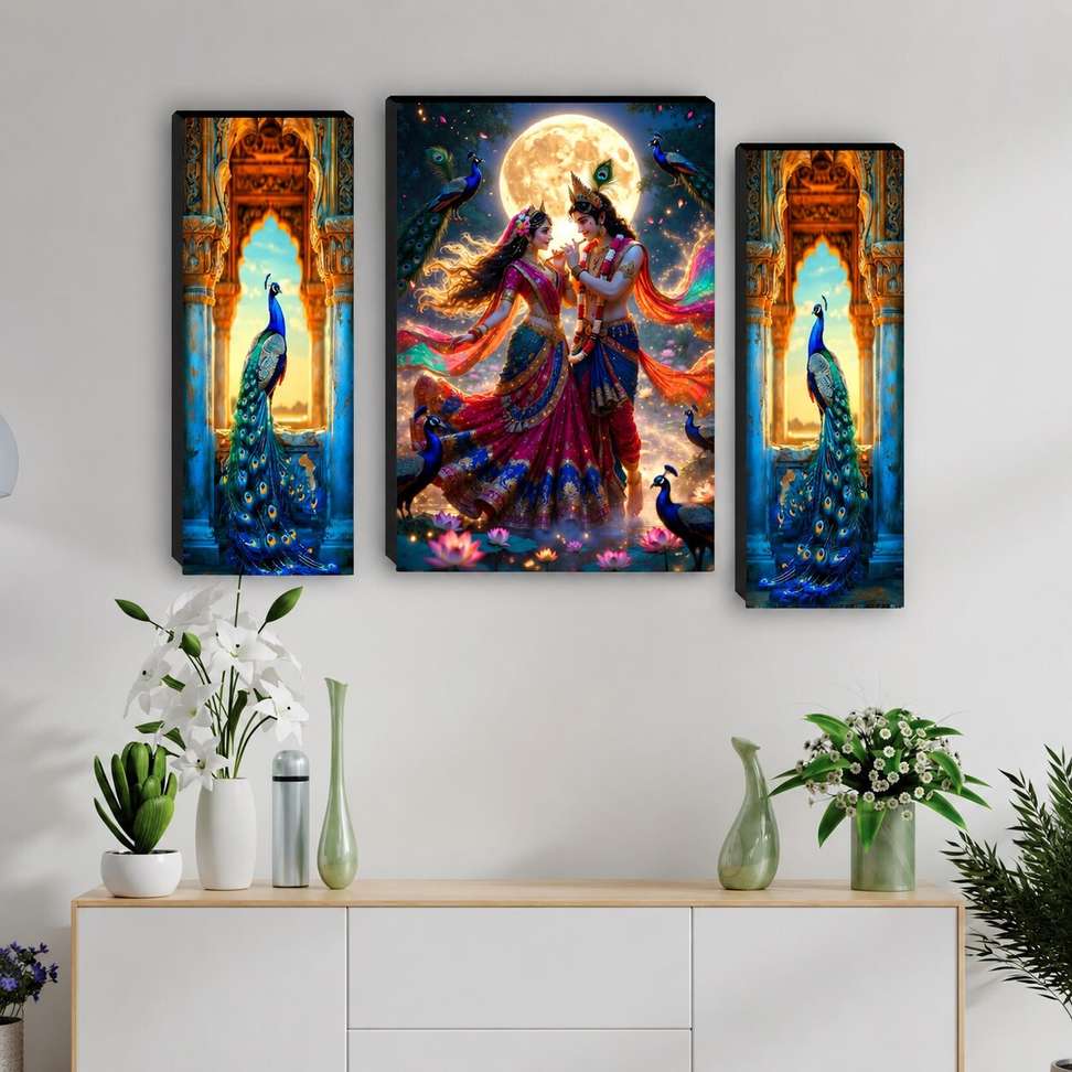 Shopsy SNDArt Radha Krishna 11.9x18 inch Wall Painting - Image 4