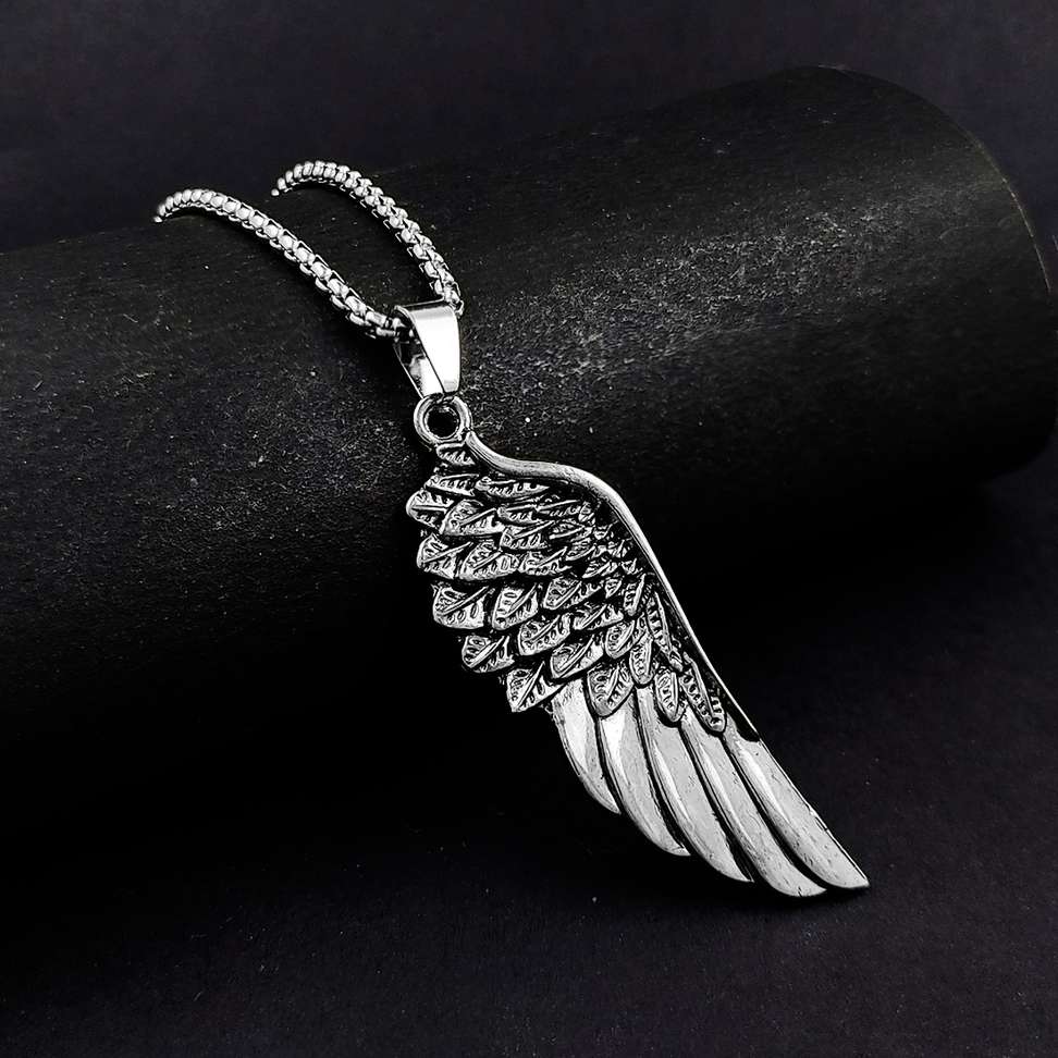 Shopsy SAIIZEN Stainless Steel Angel Wing Pendant - Image 2