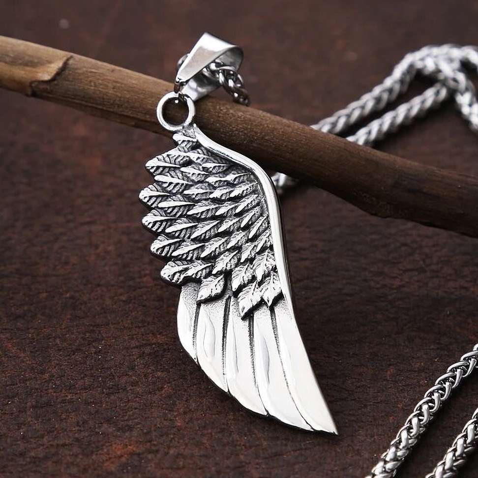 Shopsy SAIIZEN Stainless Steel Angel Wing Pendant - Image 5