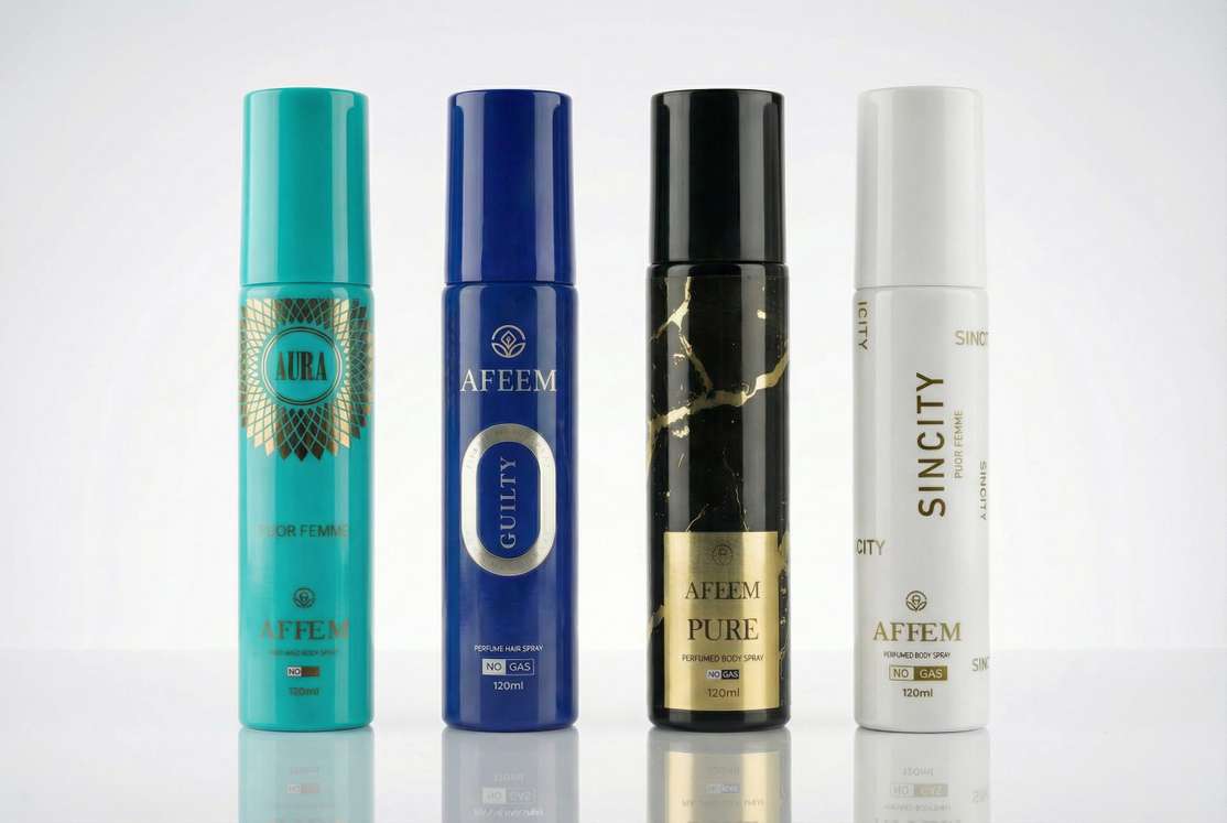 AFEEM Intense No Gas Deo Perfume PO4*120ml | Jasmine,Patchouli,Tuberose ...