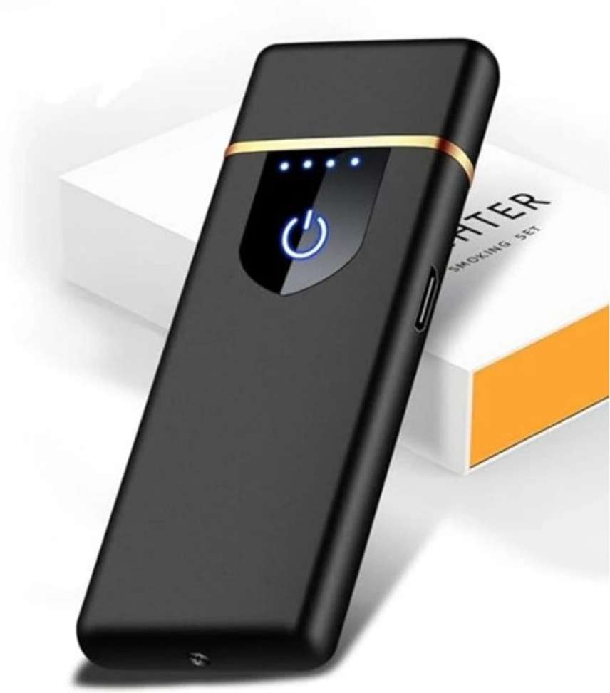 B inik USB Cigarette Lighter USB Rechargeable Electric Lighter with Touch Sensing, Windproof Design Pocket Lighter (multicolor)