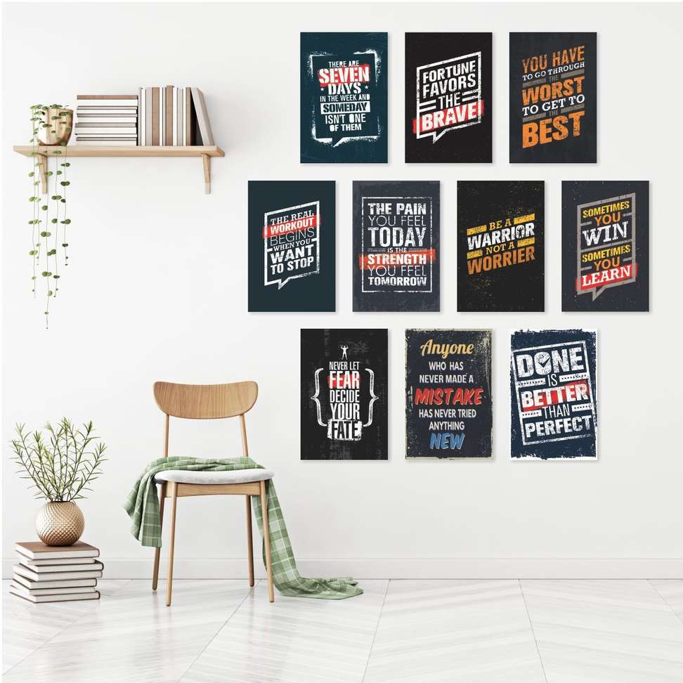 SR CREATIVE CRAFT Motivational Poster Quotes Wall Design For Living ...