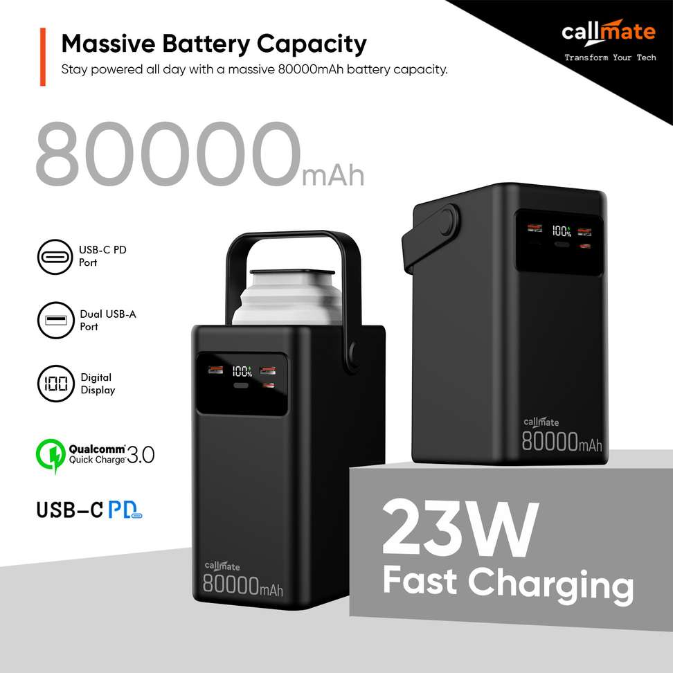 Shopsy Callmate 80000 mAh 23W Power Bank - Image 4