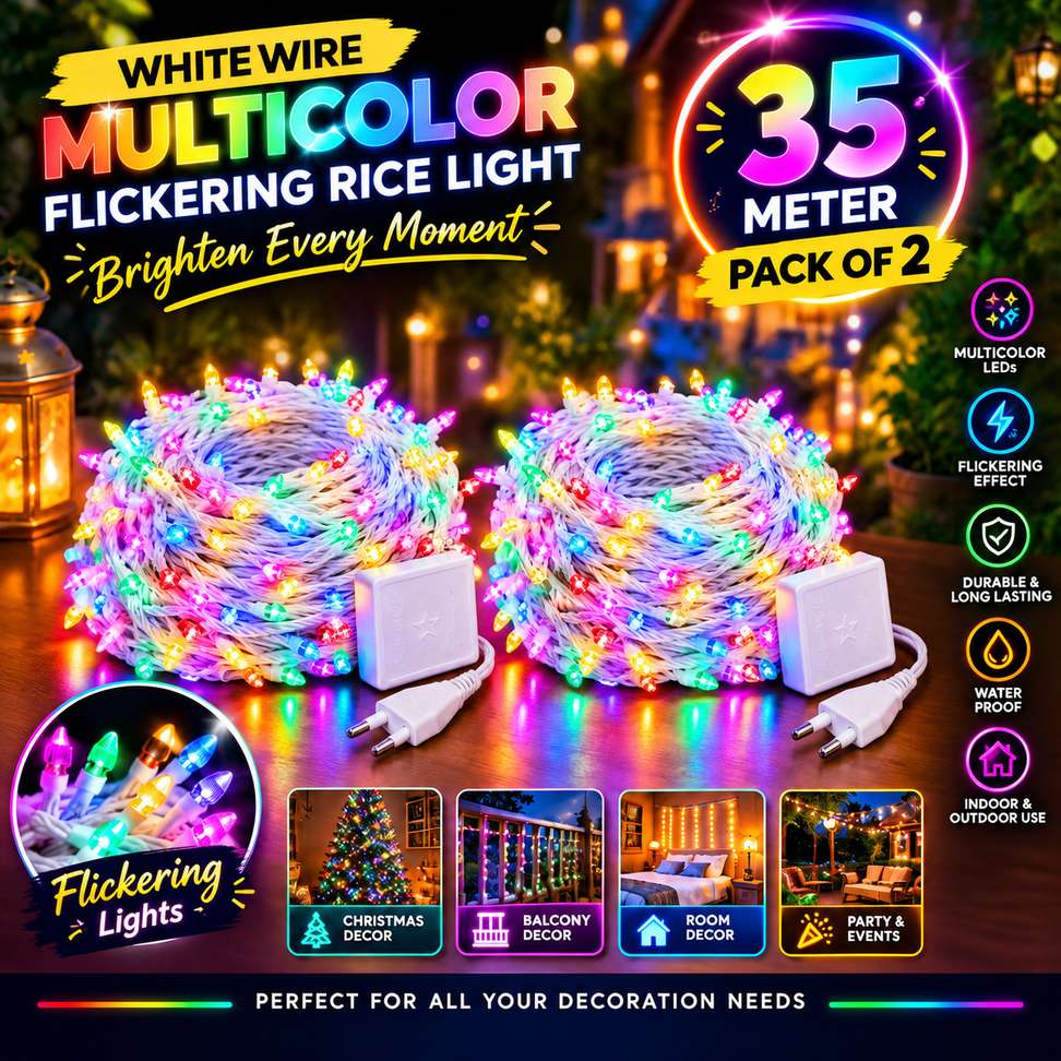 Shopsy diwalilights 220 LEDs 35m Multicolor Rice Lights - Image 2
