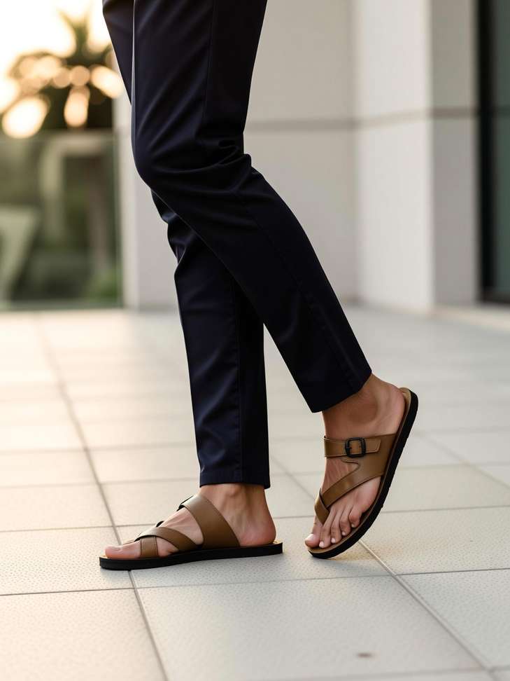 Arotek Men Tan Sandals – 72% OFF, Slip‑On Comfort, Only ₹164 on Shopsy