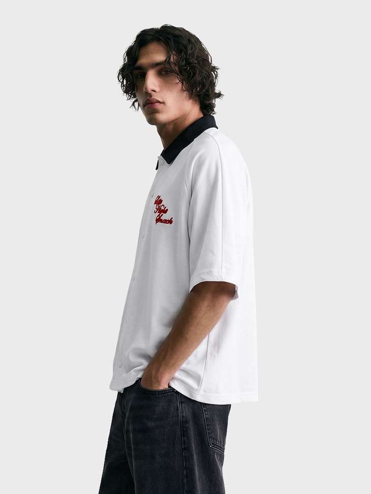 Shopsy The Indian Garage Co. Men Embroidered Casual White Shirt - Image 3