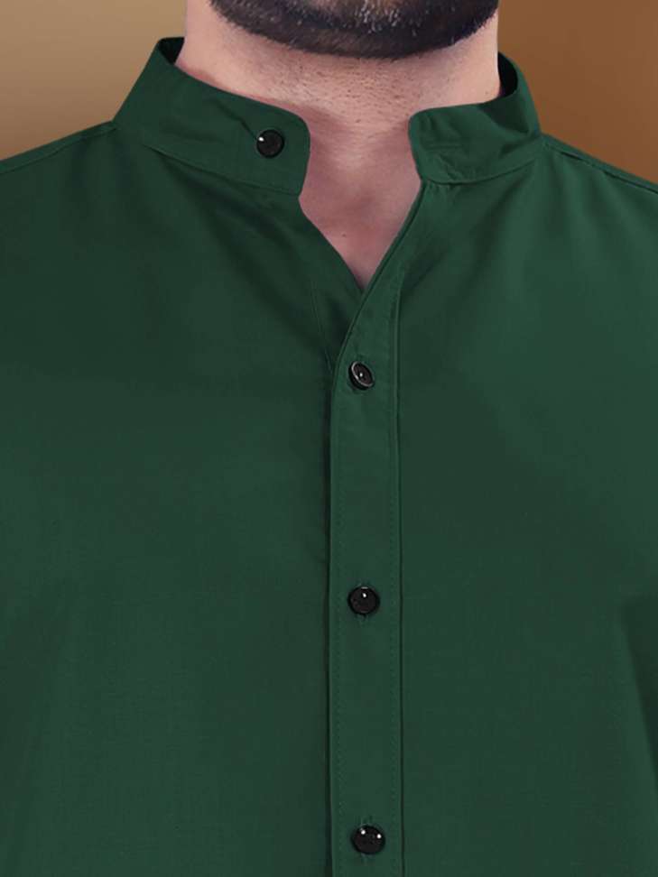 Shopsy METRONAUT Men Solid Casual Green Shirt - Image 4