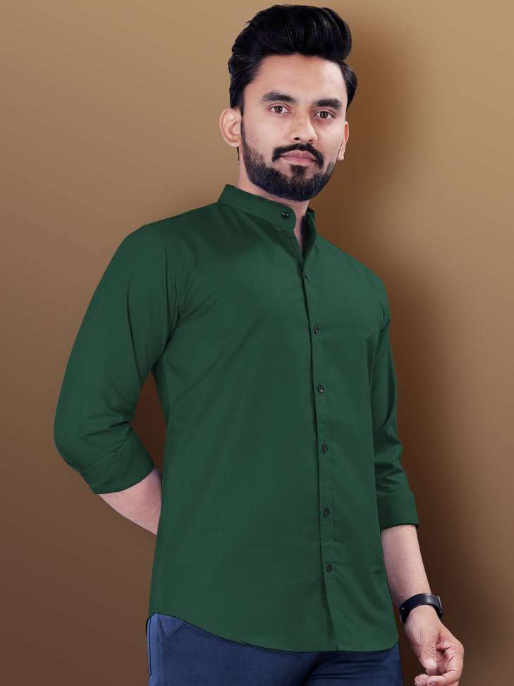 Shopsy METRONAUT Men Solid Casual Green Shirt - Image 5