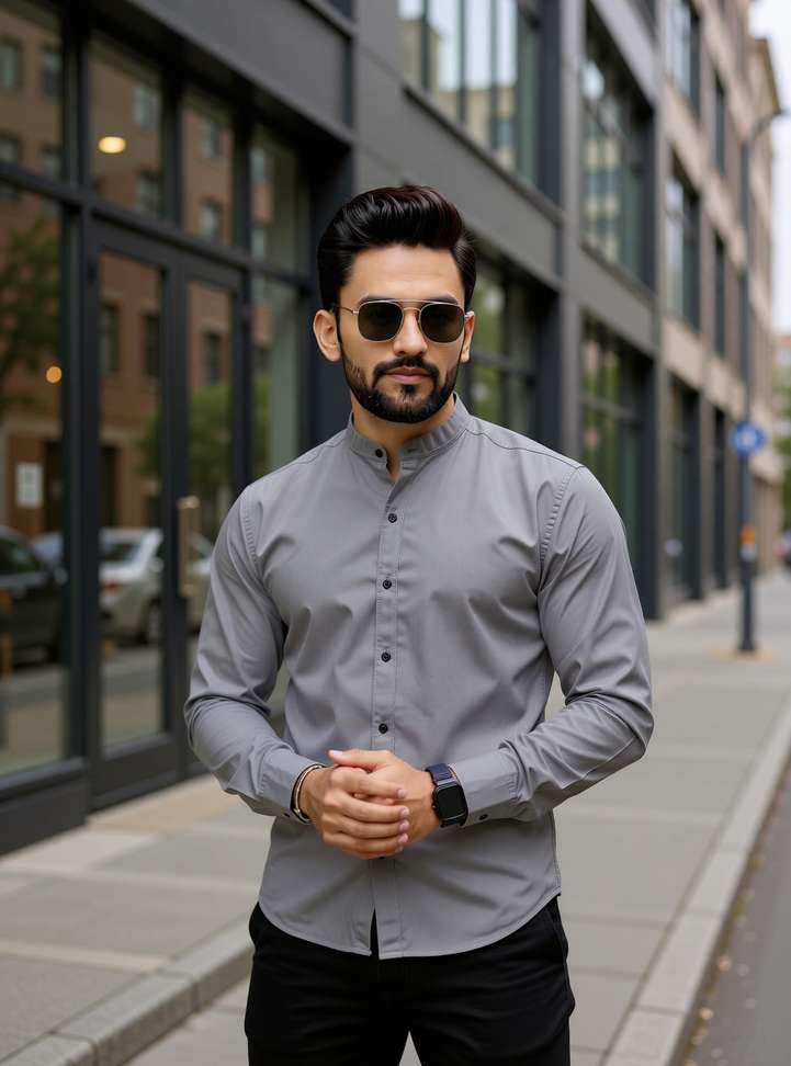 Rahul Look Men Solid Casual Grey Shirt – 73% OFF, Lowest Price ₹264 | ExampleShop.com
