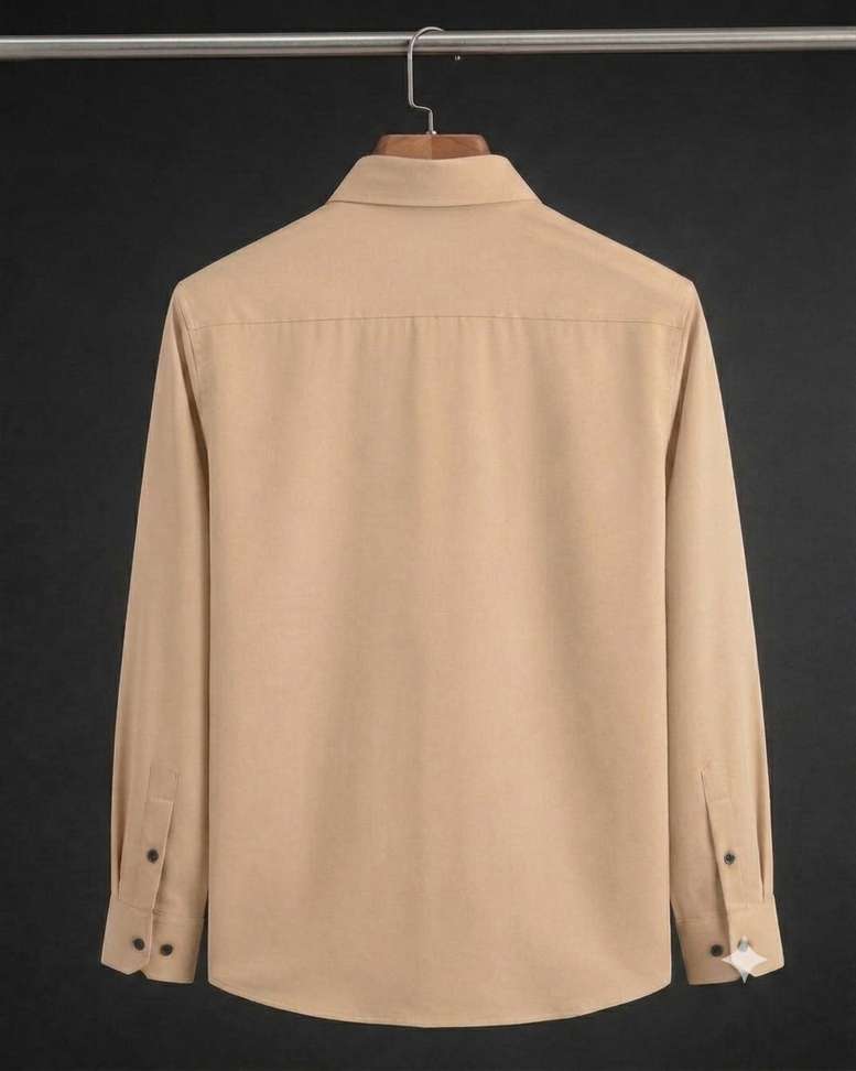 Shopsy indicare Men Solid Casual Beige Shirt - Image 3