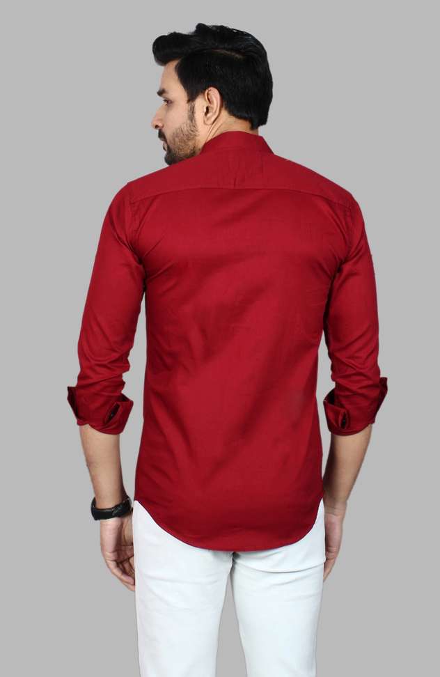 Arhamfashion Men Solid Casual Maroon Shirt – 77% OFF, Lowest Price ₹226