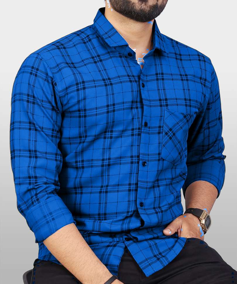 79% OFF HKV Fashion Men’s Checkered Casual Blue Shirt – Review & Lowest Price Deal
