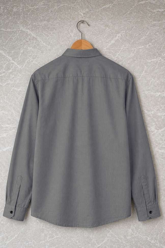 Shopsy VG BROTHER Men Striped Casual Grey Shirt - Image 3