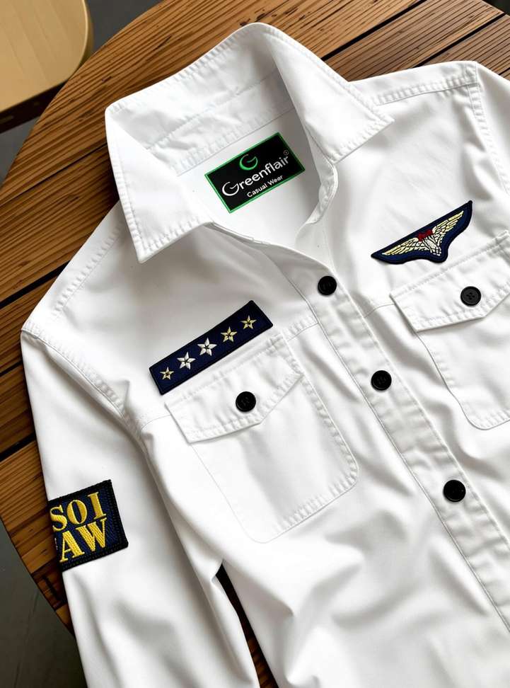 Greenflair Men Embroidered Casual White Shirt – 66% OFF, Lowest Price in India