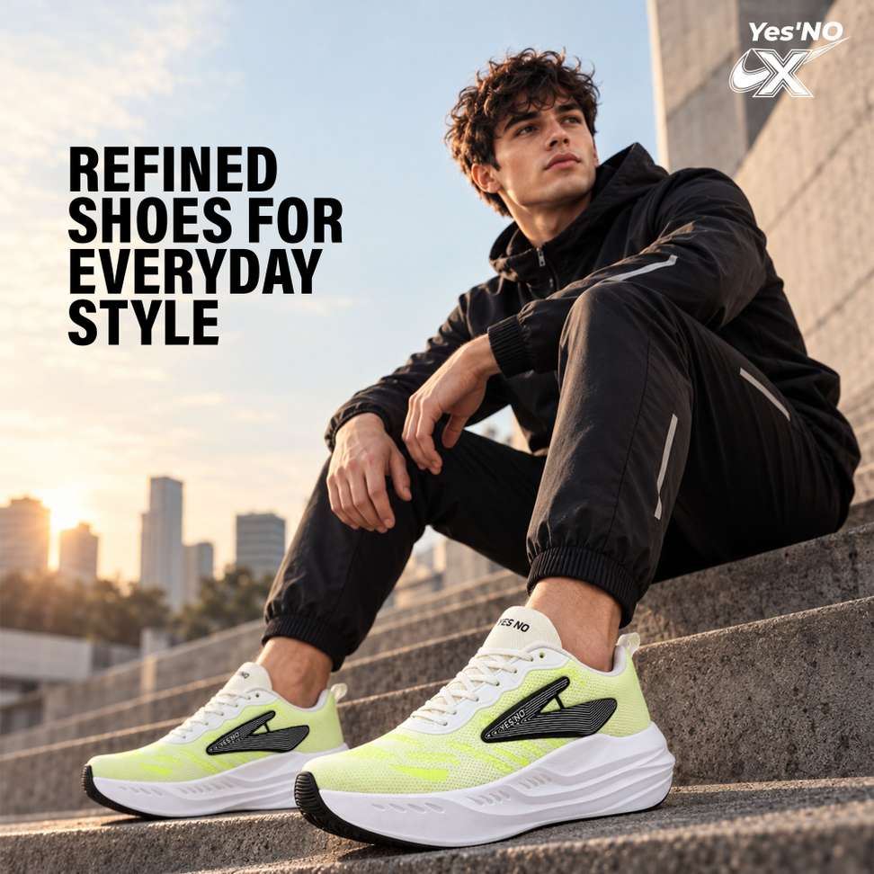 Shopsy Yes'No Lightweight Mesh Lace-Up Men's Running Shoes - Image 3