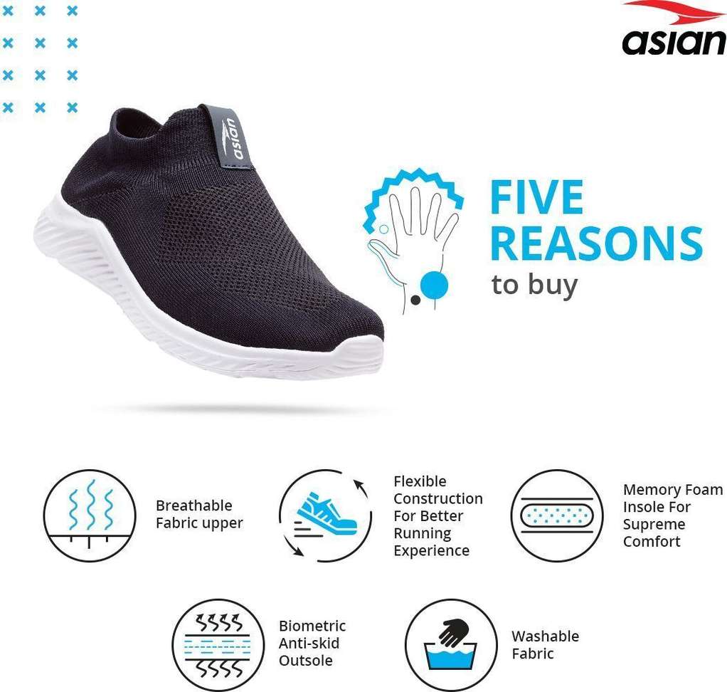 asian Moonwalk-01 Navy Sports,Walking,Gym,Casual Slipon,Stylish Walking Shoes For Men - Buy asian Moonwalk-01 Navy Sports,Walking,Gym,Casual Slipon,Stylish Walking Shoes For Men Online at Best Price - Shop Online for Footwears in India | Shopsy.in - Image 5