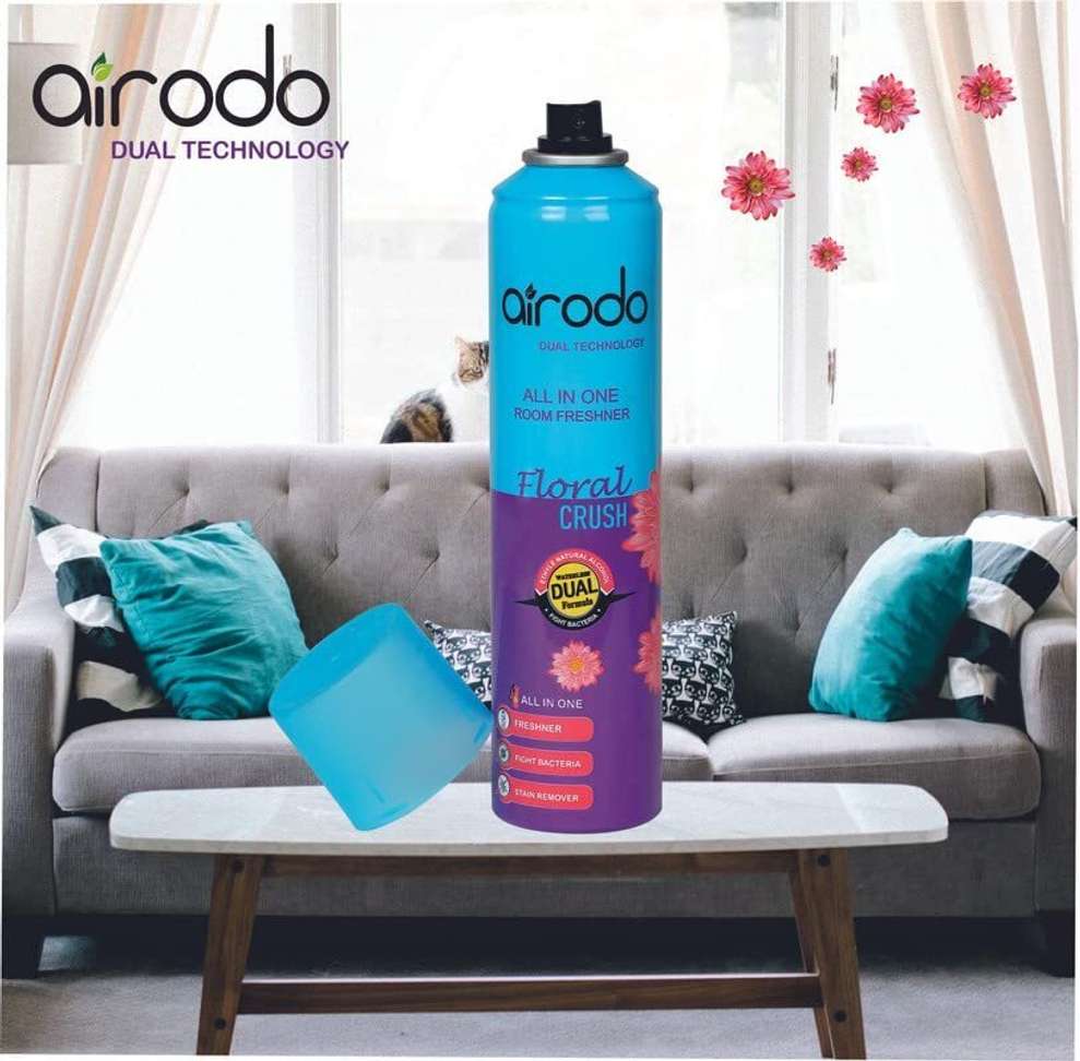 AIRODO Floral Crush Air Freshener with Dual Technology All in One Room Freshener...