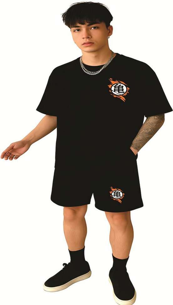 True Basket Tshirt Chino Shorts Co Ords Set