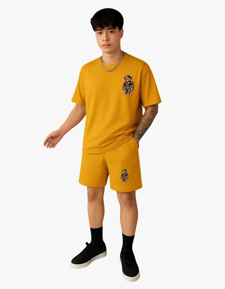 True Basket Tshirt Chino Shorts Co Ords Set