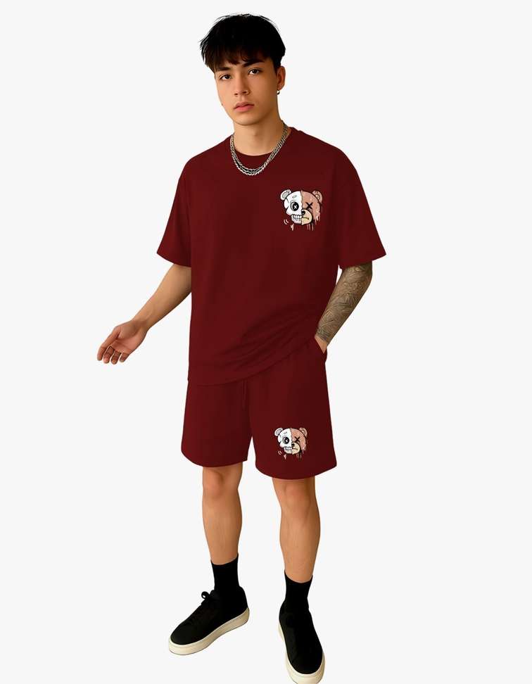 True Basket Tshirt Chino Shorts Co Ords Set