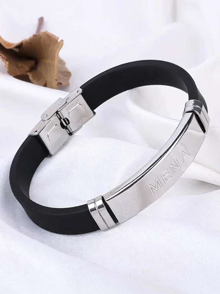 Shopsy Vivity Stainless Steel Silver Bracelet - Image 4