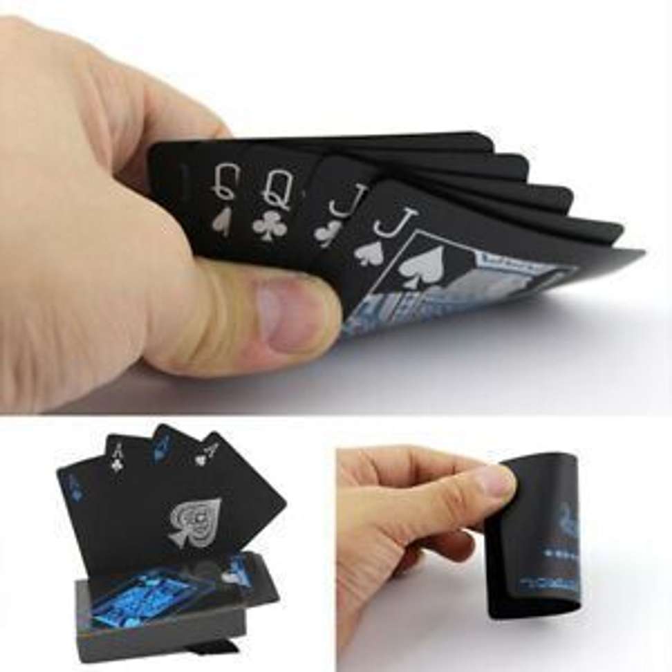 Shopsy Royals Unique Black Waterproof Plastic Deck Poker Cards - Image 6