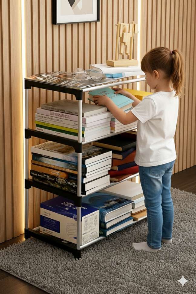FurniGully Multipurposar Storage Rack 4 Row PP Collapsible Wardrobe ...