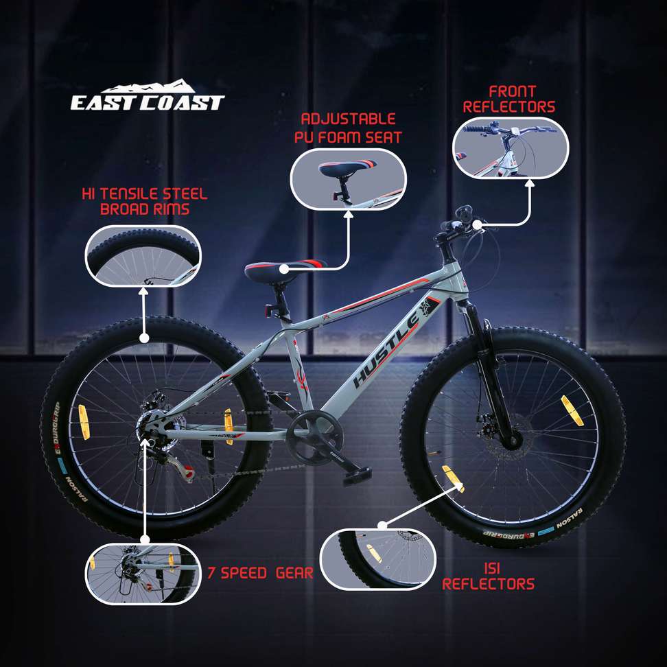 Scrapper Cycle Model EAST COAST Hustle With (7Speed) Sky Scraper 26 T Fat Tyre Cycle Price ...