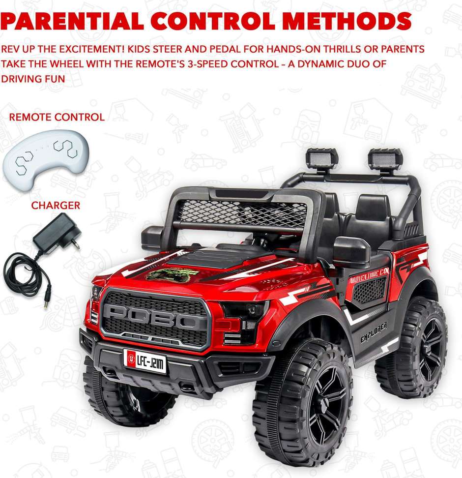 Miss & Chief 12V Battery Operated Ride on Jeep - Image 3
