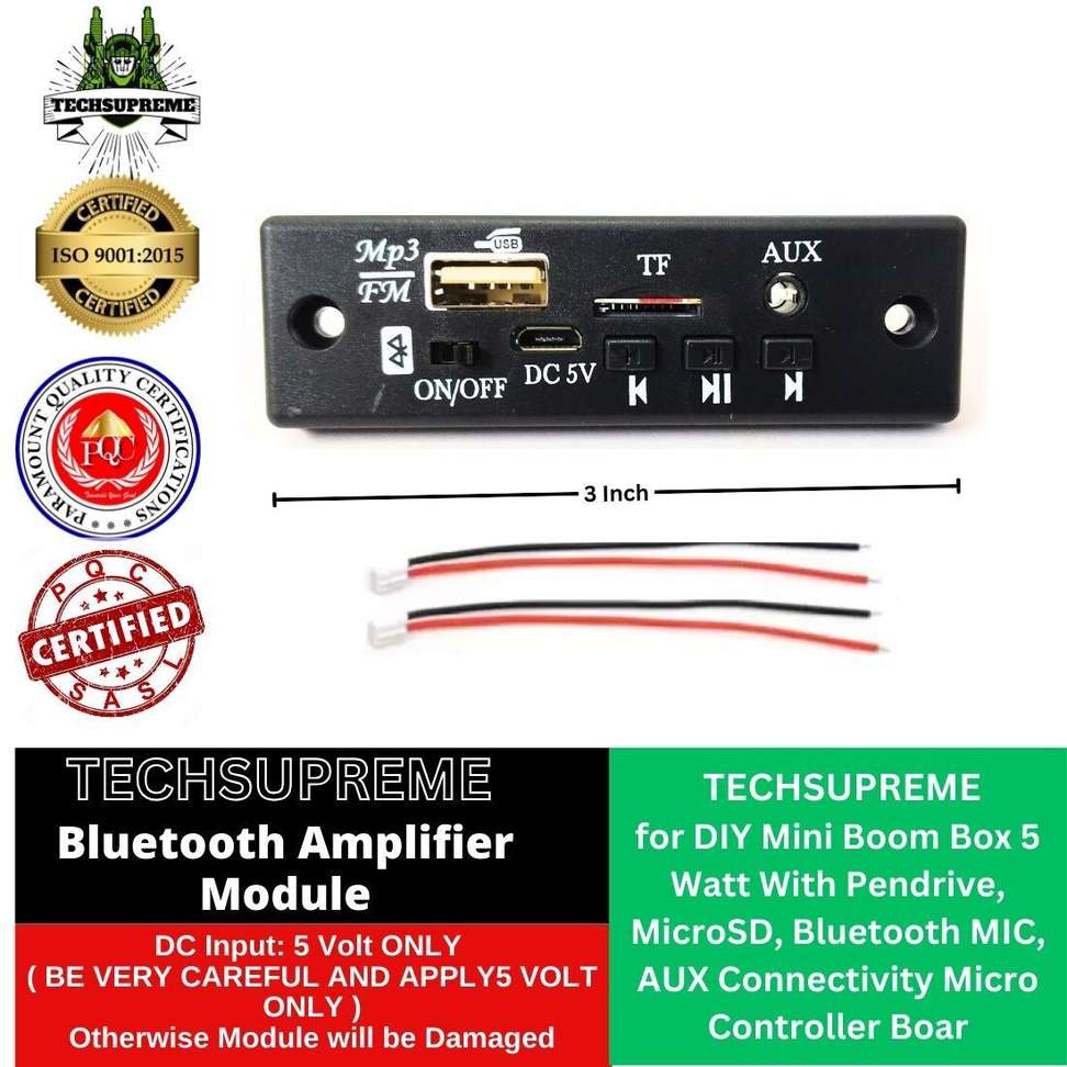 Shopsy TechSupreme Bluetooth Module with Mic Slot, 2x 5W Speaker, SD - Image 2
