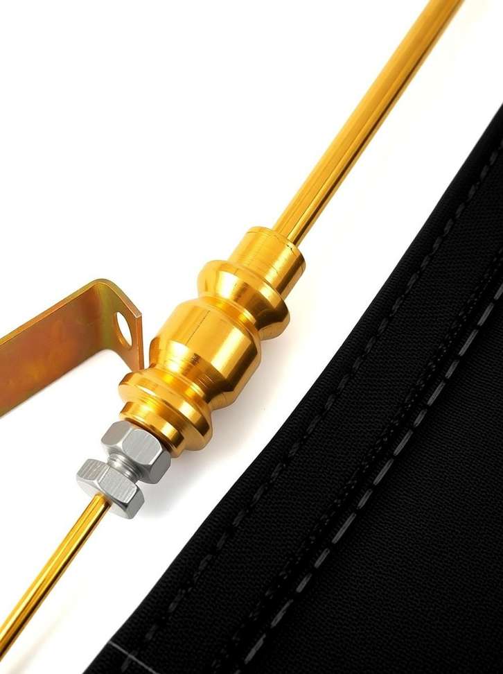 KIING Golden Car Flag Rod with bracket and cover Car Window Flag Flag ...