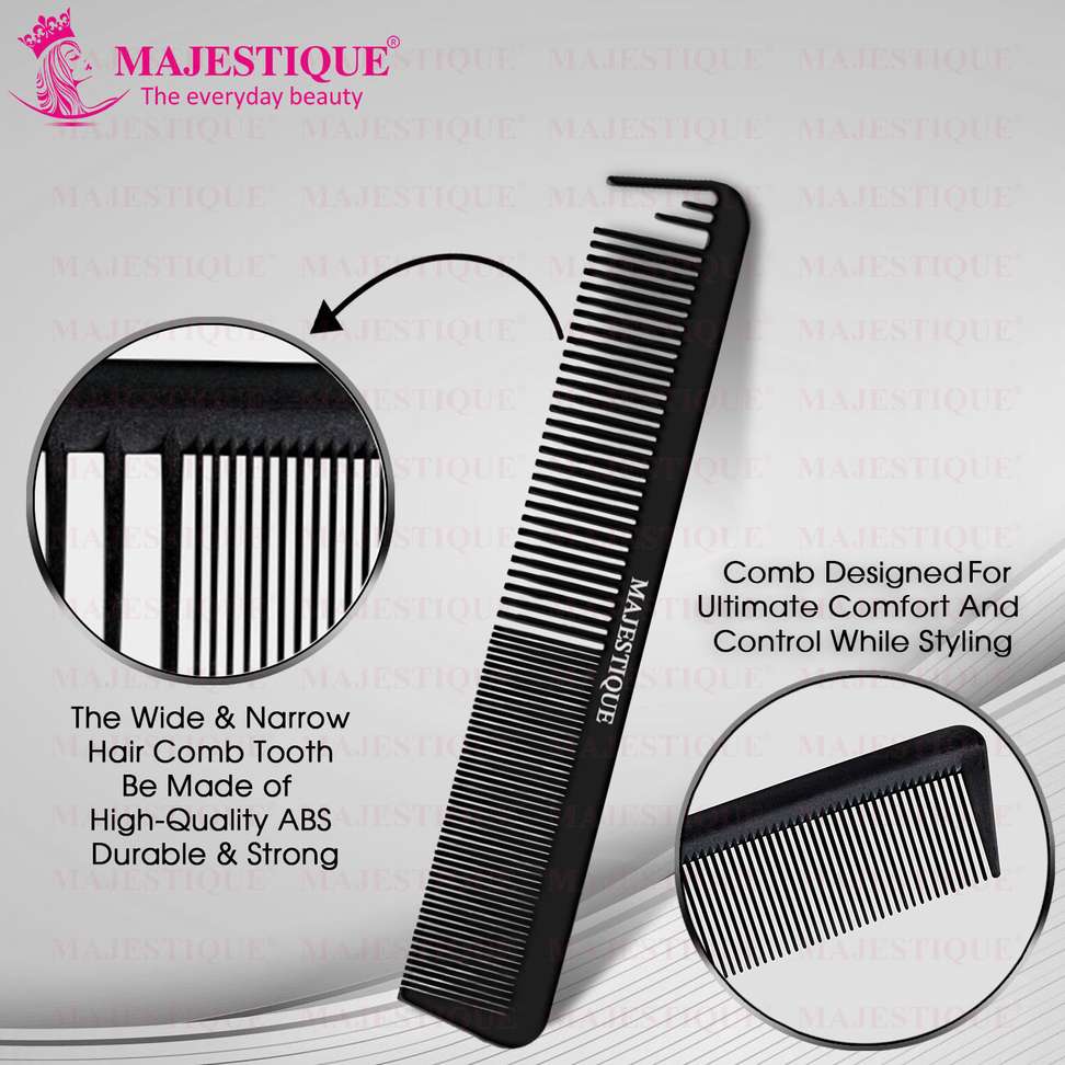 Majestique Extra Wide Tooth Comb Pack of 3 - Detangles & Styles All ...