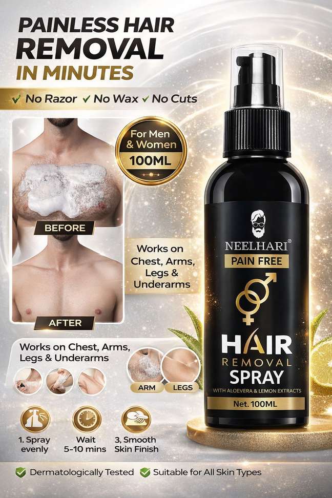 NEELHARI Hair Removal Spray for Men, Women - Image 2