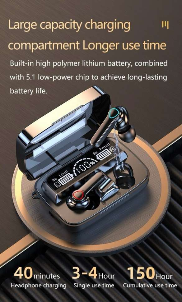 Paryushi M19 Earbuds Tws Buds 5 1 Earbuds 48H Playtime1 8 4 Bluetooth Without Mic Headset