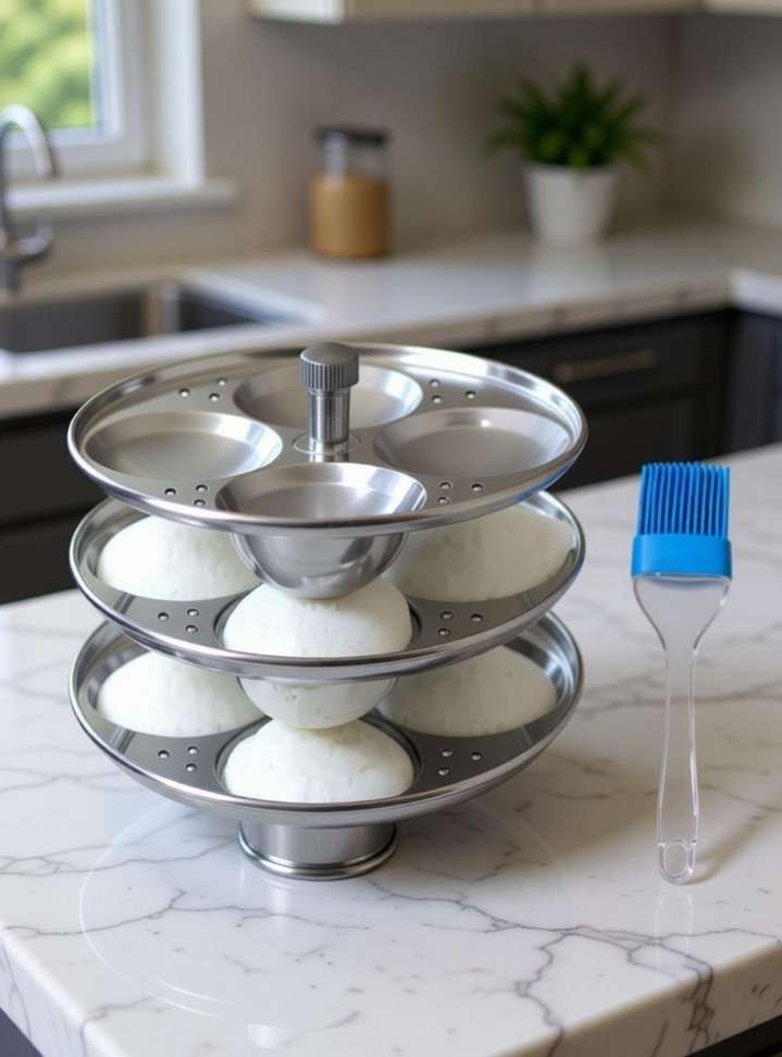 Edli Stand AFFODYL IDLI STAND 3 PLATE Stainless Steel 3-Rack Idli stand with ...