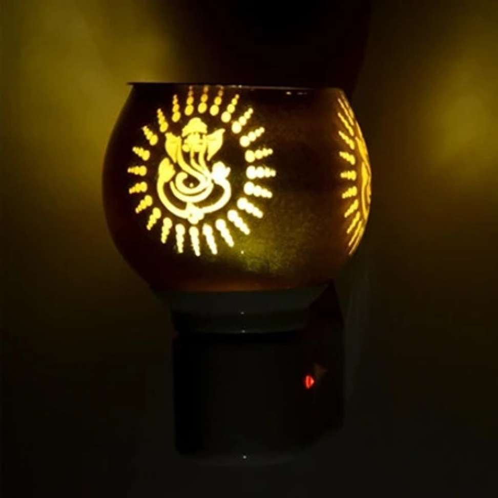 Bilbari Electric Kapoor Dani Ceramic Camphor Diffuser Incense Burner Pooja Plastic Holder