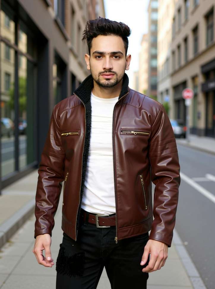Shopsy SG DRAKON Men Leather Jacket - Image 2
