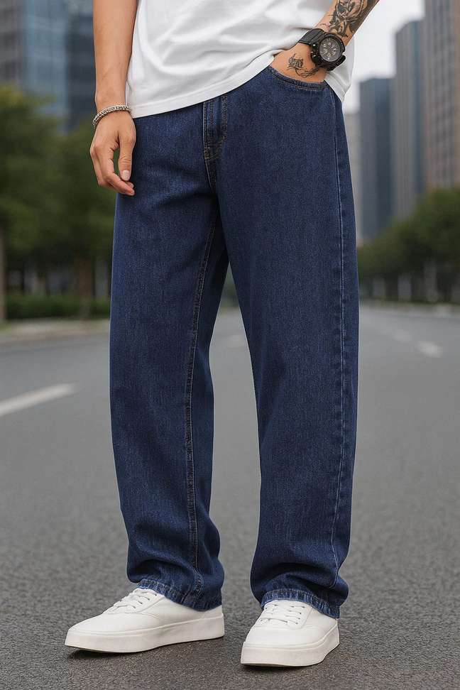 Coy Loose Fit Men Dark Blue Jeans