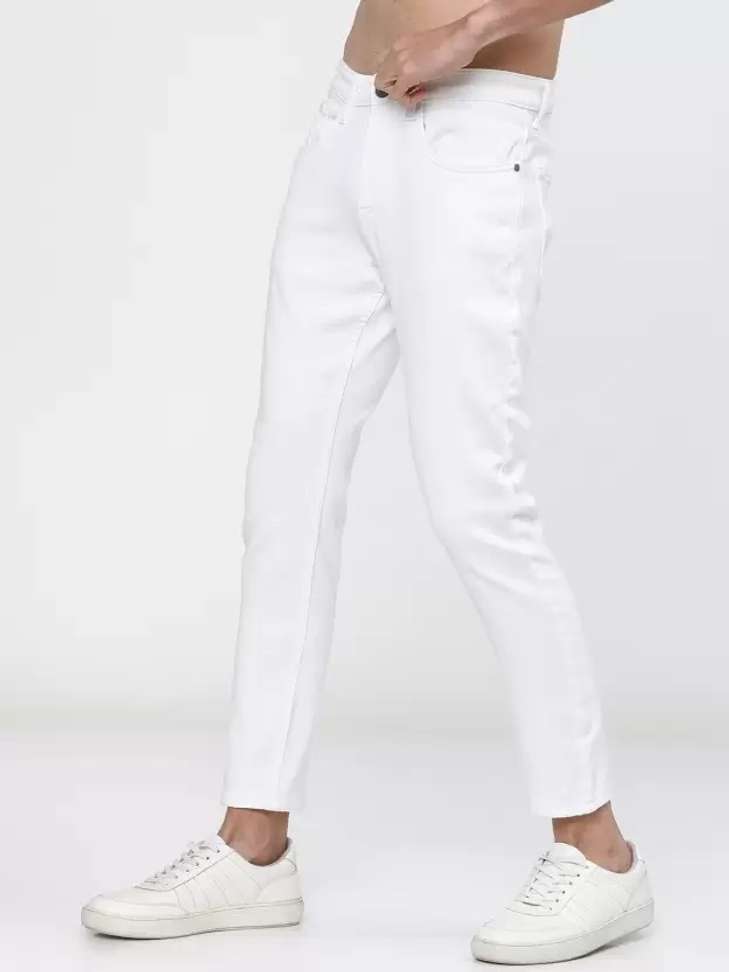 Flete Slim Men White Jeans – 74% OFF, Lowest Price in India