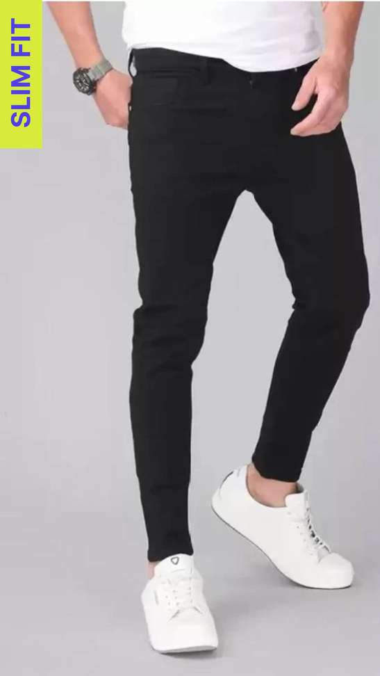 Camfits Slim Men Black Jeans – 80% OFF, Lowest Price ₹255 | Shopsy Deal