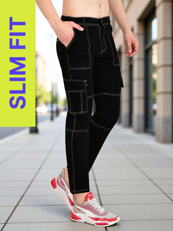 Mevan Jogger Fit Men Black Jeans – Premium Black Denim at a Fraction of the Cost