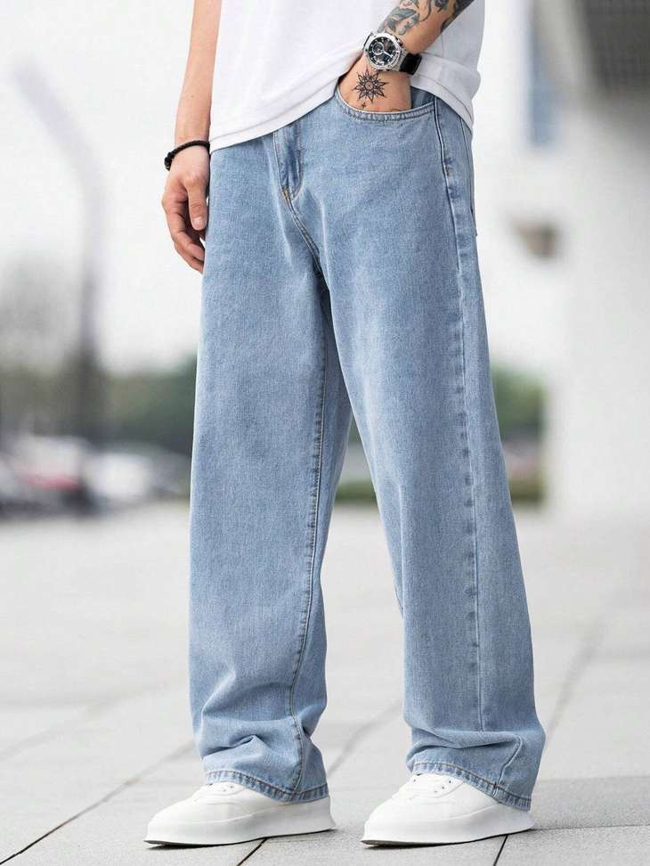 Meixn Loose Fit Men Light Blue Jeans – 80% OFF, Only ₹396 at Shopsy