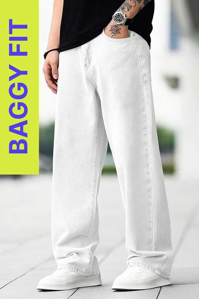 Maahit Loose Fit Men White Jeans – 87% OFF, Only ₹389 – Best White Denim Deal