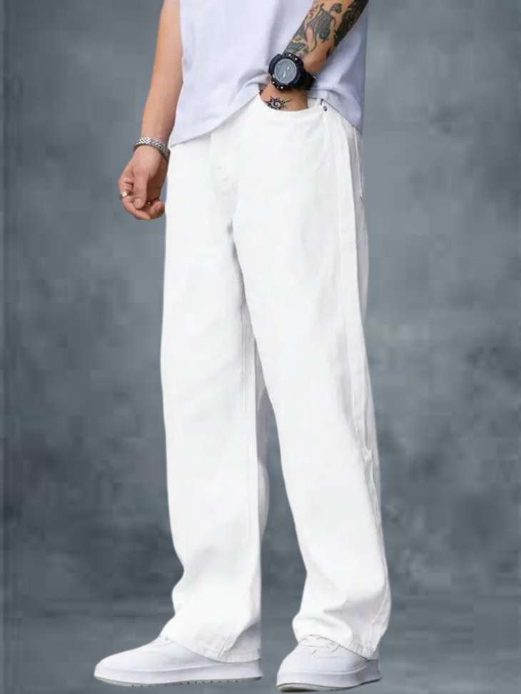 Cabrrr Straight Fit Men White Jeans – 69% OFF, Lowest Price in India