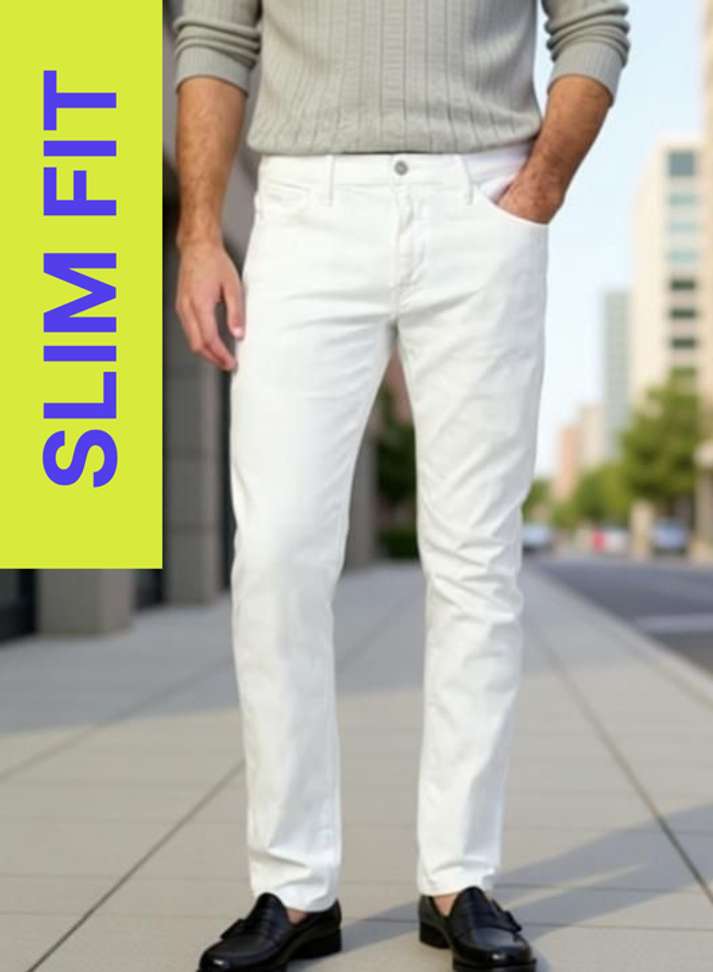 Stitch Factory Slim Men White Jeans – 85% Off, Lowest Price in India