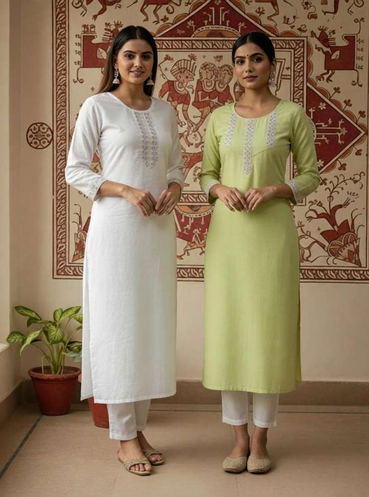 Auzaai Collection Women Patchwork Kurta (Multicolor)