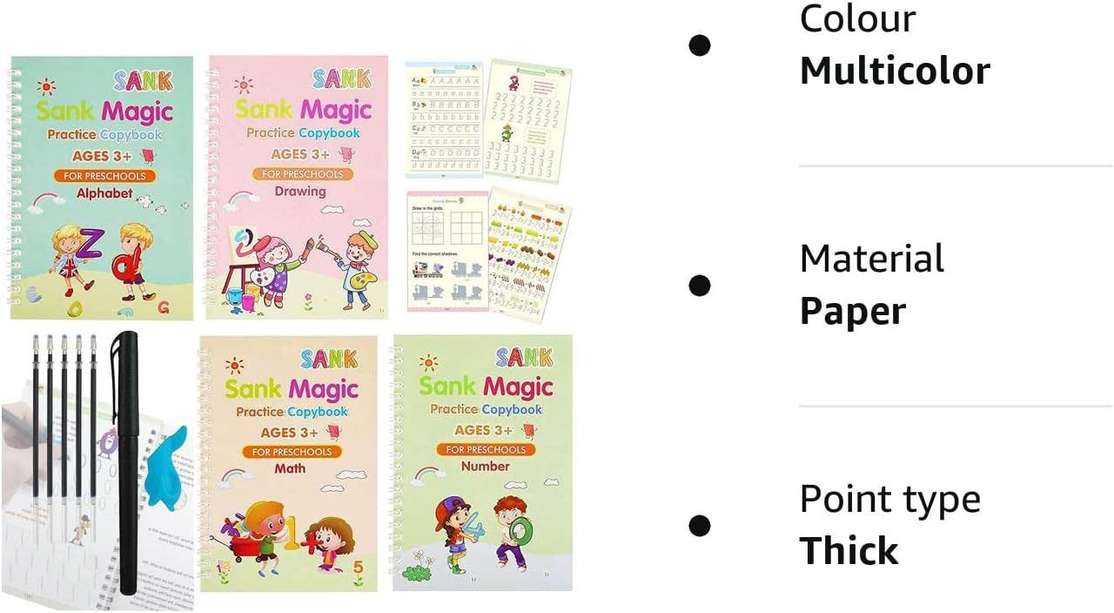 Magic Writing Practice XORTIC Magic Handwriting Practice Book - Set Of 4 Books For Kids Price ...
